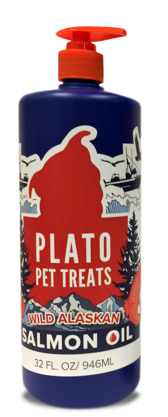 Plato Wild Alaskan Salmon Oil 32 oz. - Pet Food Online by Naturally Urban