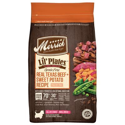 Merrick Grain-Free Real Texas Beef and Sweet Potato Small Breed  12 lbs. bag