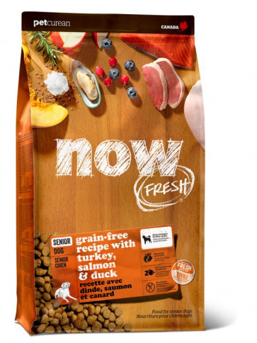 Now Fresh Grain-Free Turkey, Salmon & Duck Senior Dog Recipe 22 lbs. - Pet Food Online by Naturally Urban