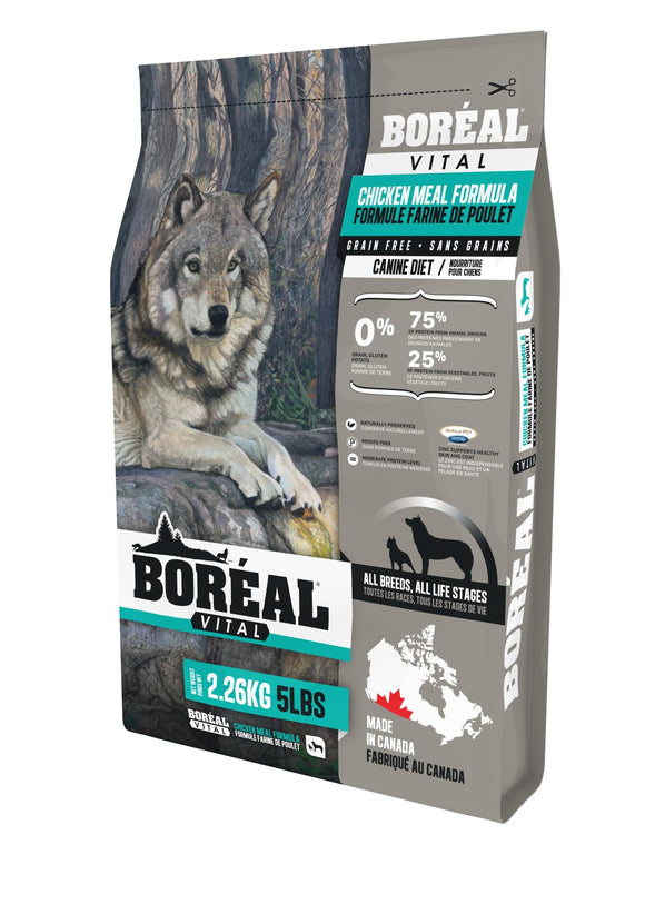 BORÉAL VITAL ALL BREED CHICKEN MEAL - GRAIN FREE for dogs 25 lbs.
