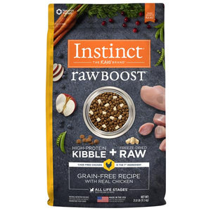 Nature's Variety Instinct Raw Boost Grain free Chicken Meal Formula Kibble for Dogs  21 lbs. bag