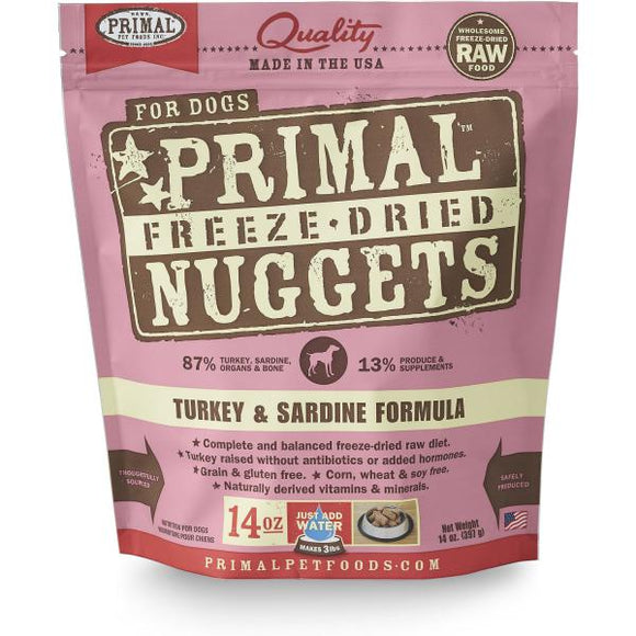 Primal Dog Freeze-Dried Turkey & Sardine Nuggets