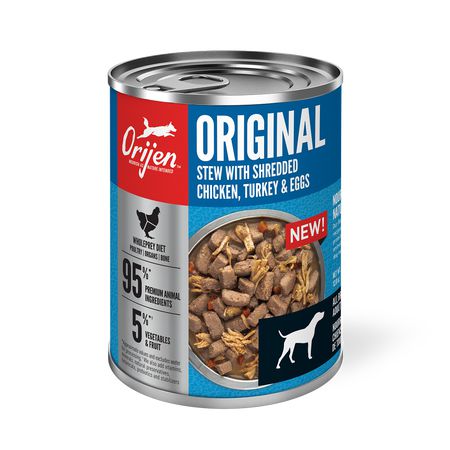 Orijen Original Stew with Shredded Chicken, Turkey for Dogs 12x363gr cans