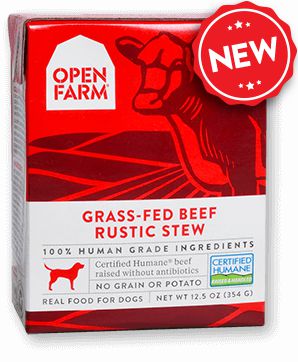 Open Farm Harvest Grass-Fed Beef Rustic Stew for Dogs 12 x 12.5 oz Tetra Packs