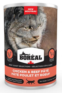 Boreal West Coast Selections Chicken & Beef Pate for CATS 12 x 400g cans