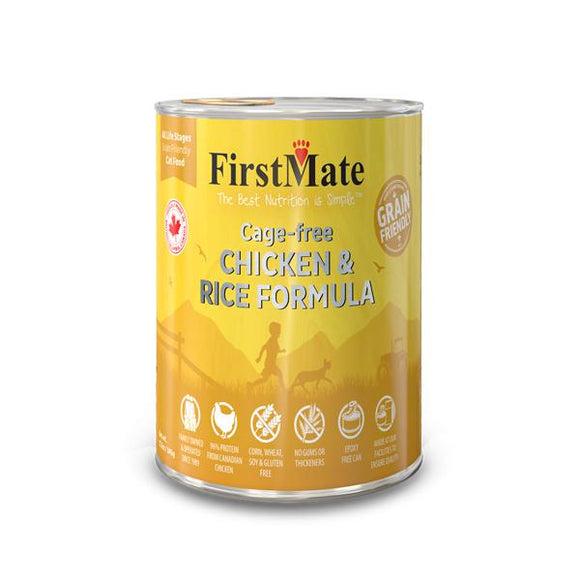FirstMate Cage-free Chicken & Rice Formula for Cats - 12 x 12.5 ounces