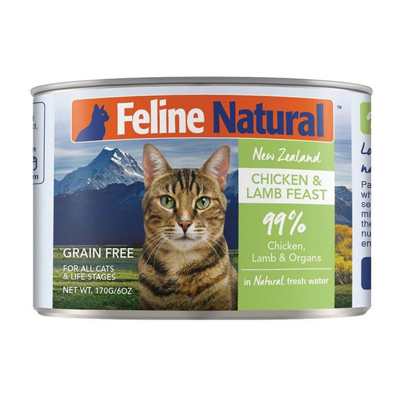 Feline Natural - Chicken & Lamb Cans 6oz x 12cans
