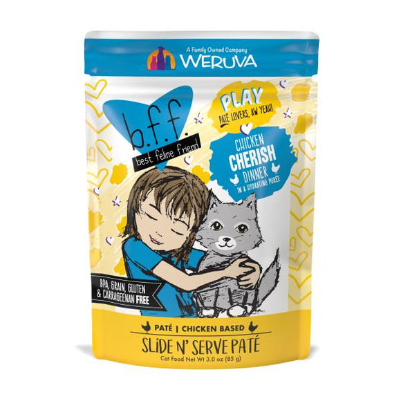 Weruva BFF - Play Pate Chicken Cherish 12 x 3 oz Pouches (Min 2 bag purchase or with another item)
