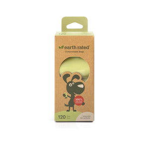 Earth Rated Compostable Refill Poop Bags | 8 Rolls 120 Bags - Pet Food Online by Naturally Urban
