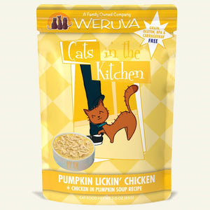 Weruva Cats in the Kitchen Pumpkin Lickin Chicken 12 3 oz pouches - Pet Food Online by Naturally Urban