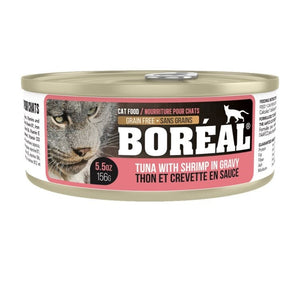 BOREAL Cat Tuna with Shrimp in Gravy 24 x 156 gr cans