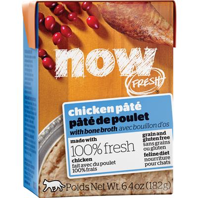 Now Fresh Chicken Pate with Bone Broth Cat 24 x 6.4 oz tetra packs