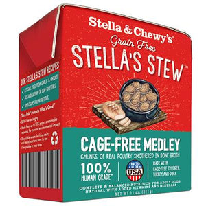 Stella & Chewy's Cage-Free Medley Wet Food 12 x 11oz packs.