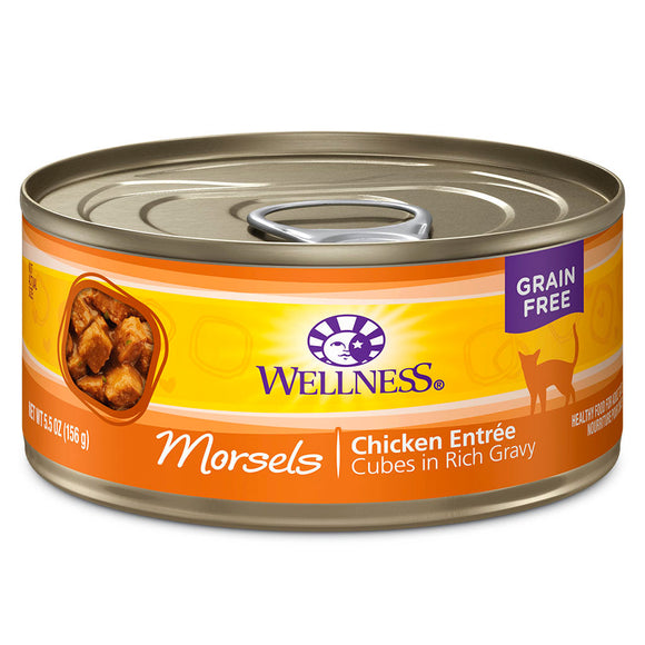 Wellness Morsels Chicken Dinner Cubes in Gravy 24 x 5.5 oz cans