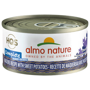 Almo Nature Complete HQS Mackerel Recipe with Sweet Potatoes in Gravy 24 x 70 gram cans