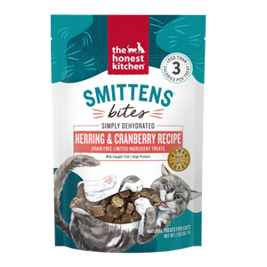 Honest Kitchen  - Grain Free Smittens Bites Herring & Cranberry Recipe Treats for Cats 2oz