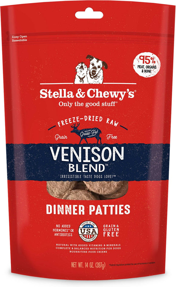 Stella& Chewy's Venison Blend Dandy Dinner 3 lbs of 1.5 oz patties