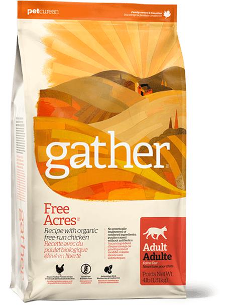 Gather - Free Acres -  Organic Free-Run Chicken Recipe for Adult Cats 8 lbs. 