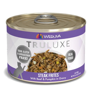 Weruva TruLuxe Steak Frites with Beef & Pumpkin Gravy for CATS  24 x 6 oz. cans