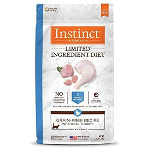 Nature's Variety Instinct Grain-Free Kibble Limited Ingredients for Cats Diet Turkey Meal Formula 12.1 lbs. bag