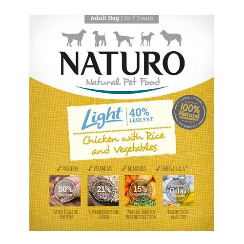 Naturo - Dog Trays - Light Chicken & Rice with veg 7x400g