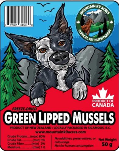 Freeze Dried Green Lipped Mussels 50 Grams