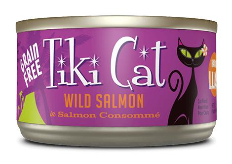 Tiki Cat Hanalei Luau Wild Salmon 8 x 6 oz cans - Naturally Urban Pet Food Shipping