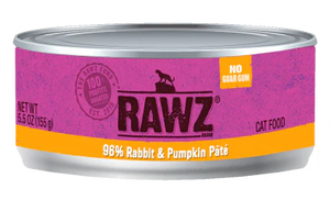 Rawz 96% Rabbit & Pumpkin Pate 24 x 5.5 oz cans for cats
