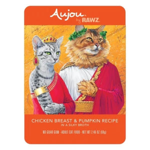 AUJOU by Rawz Chicken Breast & Pumpkin Pouch for Cats 8x2.46oz