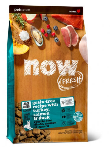 Now Fresh Grain-Free Turkey, Salmon & Duck Large Breed Senior Dog Recipe 25 lbs. - Pet Food Online by Naturally Urban