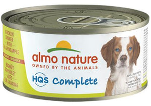 ALMO NATURE HQS COMPLETE DOG Chicken Dinner with Pineapple and Egg  24 X 156 gram cans