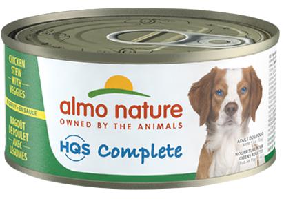 ALMO NATURE HQS COMPLETE DOG Chicken Stew with Potato and Green Pea  24 X 156 gram cans
