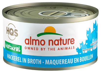 ALMO NATURE HQS NATURAL CAT - Mackerel in broth 24 X 70 gram cans