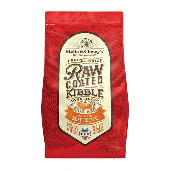 Stella & Chewy's Raw Coated Kibble Grass fed Beef for dogs 22 lbs.