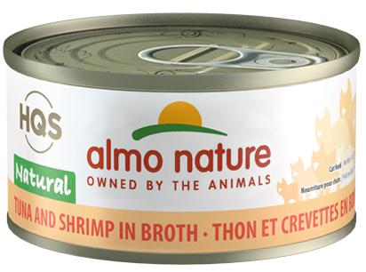 Almo Nature Tuna/Shrimp In Broth 24  can of 70 grams