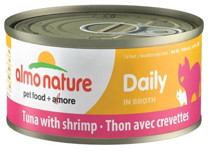 ALMO NATURE DAILY CAT Tuna with Shrimps 24 X 70 gram cans